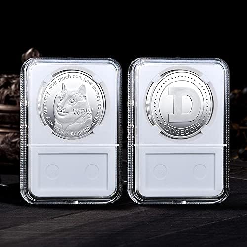 Възпоменателна монета 1 унция Dogecoin Възпоменателна Монета сребърно покритие Криптовалюта Dogecoin 2021 Ограничен
