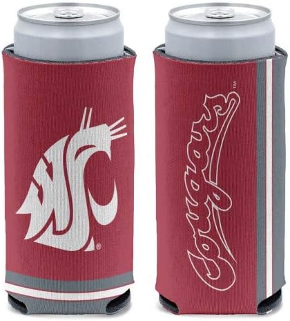 WinCraft NCAA Washington State Cougars Slim Can Cooler, Цветовете на отбора, Един Размер
