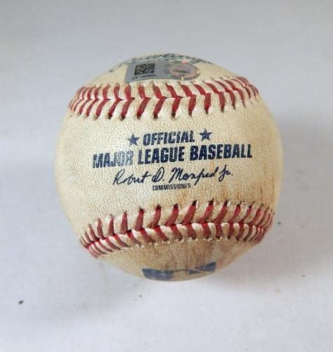 2022 Ню Йорк Метс Маями Марлинс В играта са Използвали Бял Бейзбол Лопес Джеф Макнил Фал - В играта MLB Използвани Бейзболни топки