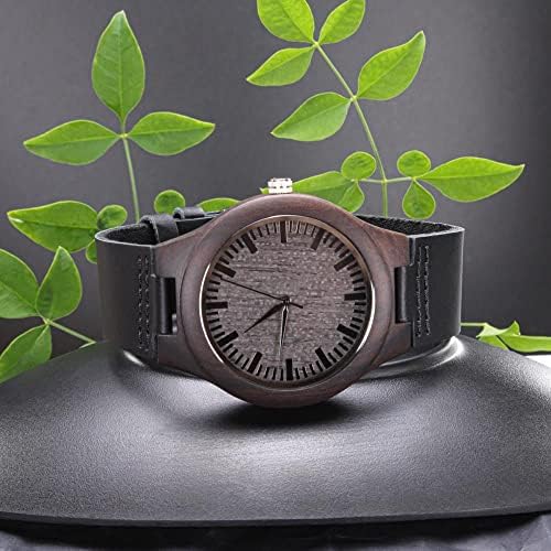 Часовник с гравиран от сандалово дърво за татко | Дървени часовници на поръчка | Подарък с един цитат на баща