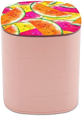 Ковчег за Бижута NAHAN Цветни Дини Преносим Пътен Бижутериен Калъф ABS Кутия За Съхранение на Бижута Pink за Колиета Пръстени Обеци