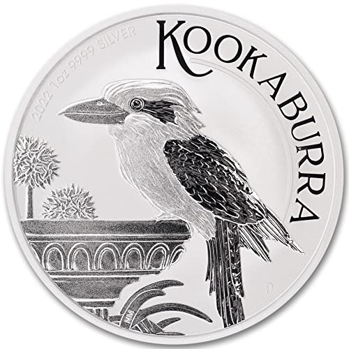Австралийската сребърна монета Кукабурра с тегло 1 унция 2022 О, Диамант, без лечение (в капсули) със сертификат за автентичност $1 на БУ