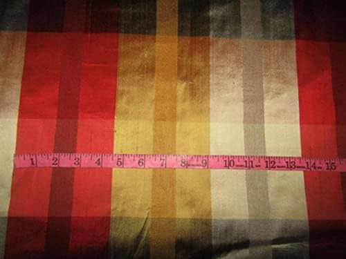 Наметала от плат Dupioni от чиста коприна 54Различни нюанси на червено, ръждиво-червен, злато и други цветове DUPC111[1] от The Yard