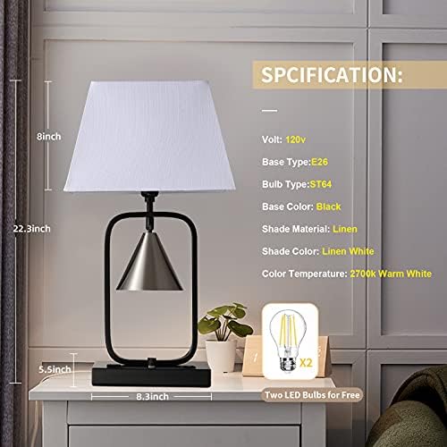 Настолна лампа за дневна, Дизайнерски Нощни лампи, с по два USB порта, Лампи за торцевого маса в хола с розетка