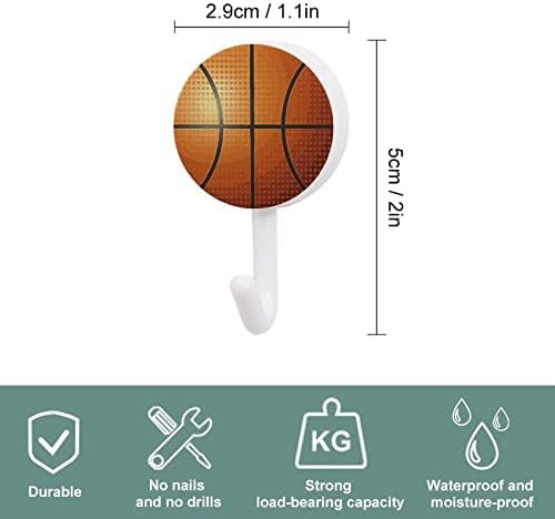 Баскетболен Фон Кръгли Пластмасови Куки за Многократна употреба Лепило Куки, Окачени на Стената Куки за Кухня, Баня-10 X