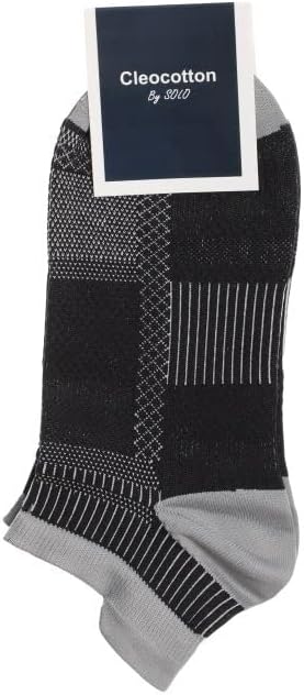 Клеокоттон, Компресия Безшевни Спортни чорапи за мъже и Жени | Спортни чорапи с дълбоко деколте на щиколотке | (4/8 опаковка) е Направено в Египет