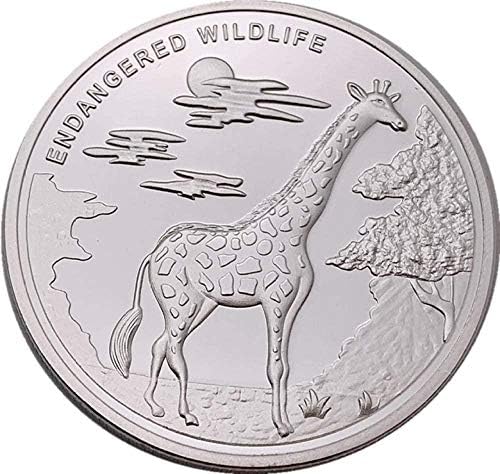 2007 Африканска Замбийская Дивата Природа Жираф сребърно покритие Възпоменателна Монета плавателни съдове Сребърни