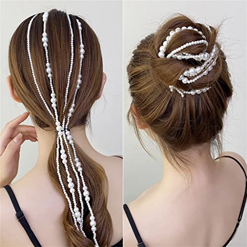 n/a Щипки за коса с имитация на Перлената на веригата за жени, Щипки за коса с Кичури, Ракита Превръзка на Главата,