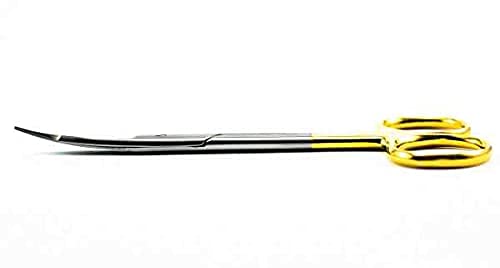 Ножици TC Goldman Fox с Извити Връхчета 13 см Стоматологични Микро Хирургически Ножици Злато