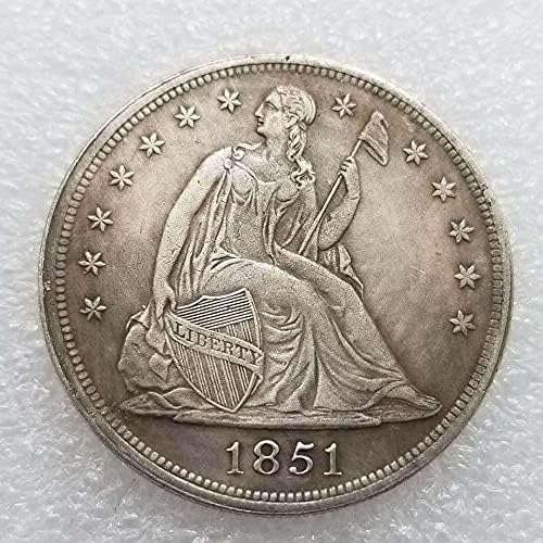 5 Вида сладко монети на Съединените Щати 1846 1850 1851 1859 1860 O Версия на Възпоменателни монети с изображение на Хартата