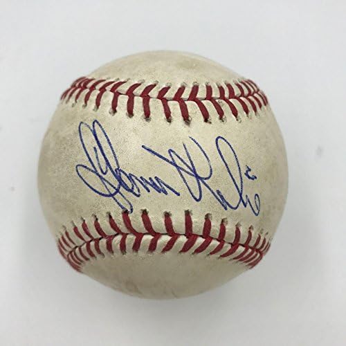 Джо Гонзалес Подписа Използвана игра С автограф В Мейджър лийг бейзбол - MLB Game Използвани Бейзболни топки