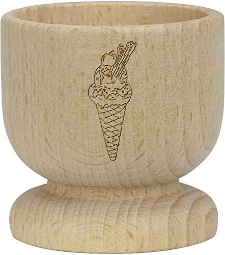 Дървена чаша за яйца Azeeda Рог за сладолед (EC00023057)