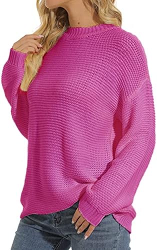 Жена пуловер Kulywon, Зимен Пуловер с кръгло деколте и Дълги Ръкави, Вязаный Пуловер в рибарска мрежа, Дамски
