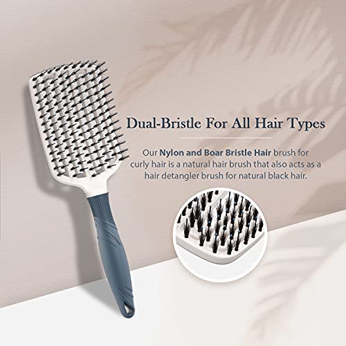 Комплект четки за коса - Професионалната четката и Лопастная четка за разнищване на косъм за сушене със сешоар