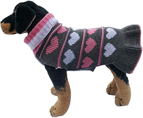 Jecikelon Дълги Пуловери За домашни Кучета, Рокля, Трикотажный Пуловер с висока Воротом, Топъл Зимен Пуловер
