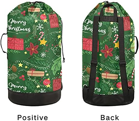 Весела Коледа Подарък кутия Цветя Камбанка Чантата за дрехи Тежка Раница за пране на дрехи с плечевыми ремъци