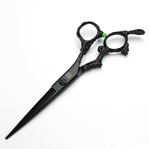 6-инчови професионални ножици за коса, съобразени с черни фризьорски ножици, ножици за фризьор (ножици за рязане)
