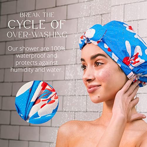 Луксозна Шапка за душ GRACE & COMPANY За жени - Водоустойчив, Многократна употреба, Миещи и дишаща Шапка