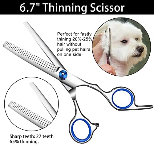 Ножици за подстригване на кучета с по-безопасни кръгла фитил, комплект за грижа за домашни любимци, комплект