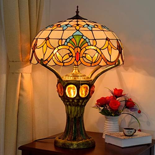 Настолна Лампа от Витражного стъкло в стил Тифани, Дневна стая в стил барок, Спалня, входно Антре, Настолна