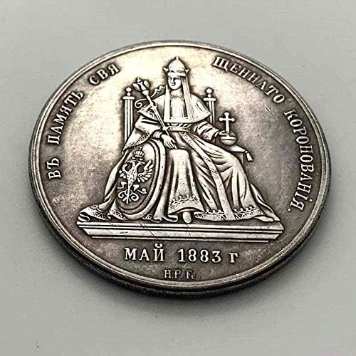 1883 Руски Масонството Небесен Очите Месинг Стара Сребърен Медал Занаят 45 мм Медна Корона Монета Възпоменателна