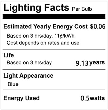 Lxcom Blue Lighting G40 Led Подмяна Глобус Лампи 0,5 W Струнни електрически Крушки Уникална Лампа с нажежаема Жичка E12 Основа Канделябра Кръгли Декоративно Led Крушка на Едисон за