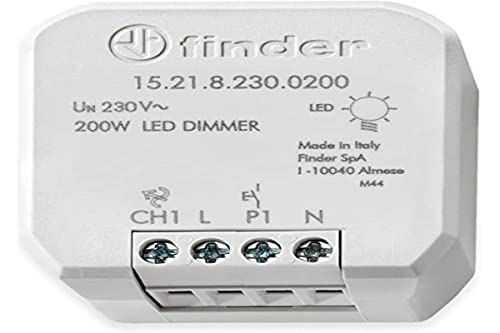 Finder 15.21.8.230.0200 Слаби скрит монтаж, подходящ за електрически крушки: LED Светло сив