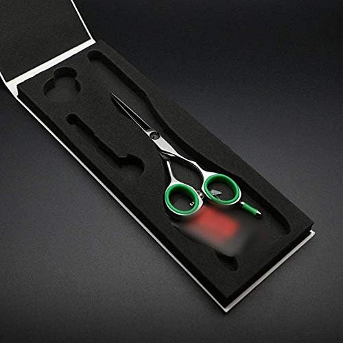 ShiSyan 5-Инчов Малки Ножици Фризьорски Ножици, Директни Зелени Ножици за Ръчно Рисувани (Цвят: зелен)