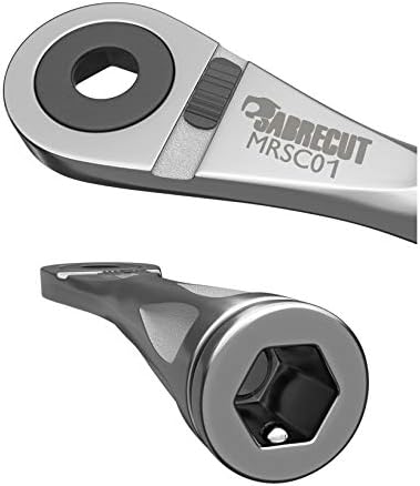 1 x SabreCut MRSC01 Mini Micro Ratchet 1/4 Професионален ръчен гаечен ключ с размер на отворите трансферите