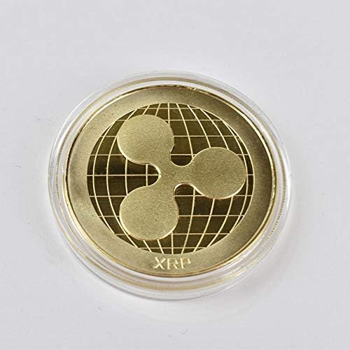 Монета SUNYUANYI XRP Ripple Възпоменателна Монета XRP 1бр-Златни Вълни