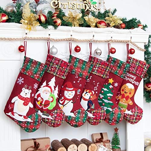 Набор от LUBOT от 12 Метални Куки за Коледни Чорапи, Камина Закачалка с Нескользящим дизайн, Златно