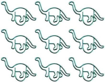 20 Броя Зелени Кламери с Динозавром, Сладко Маркер във формата на Животни, безопасни Игли, Метални Кламери За Организиране на Документи, Канцеларски материали