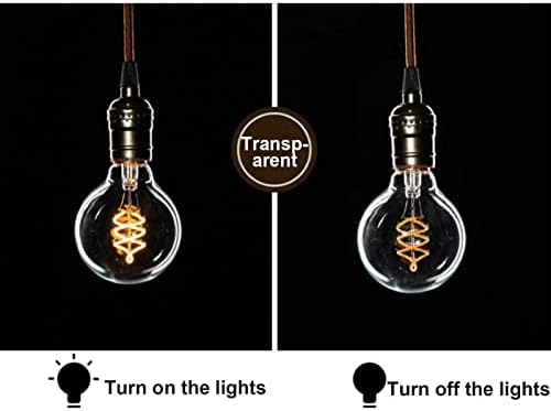 Led лампи Xianfei Edison, Еквивалент на 40 W, Led лампа от тъмно стъкло G80, Висок CRI 84, средна База E27 (2 опаковки)