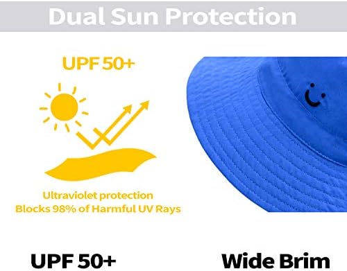 Детска Солнцезащитная Шапка с Усмивка на Лицето си UPF 50 + Защита От Слънцето Лятна Шапка За Деца Регулируема
