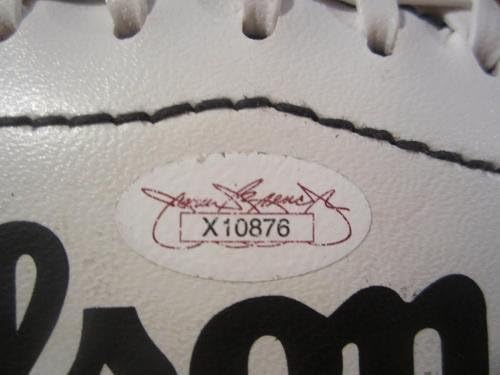 Уолтър Пейтън Джим Макмеън Чикагские Носи Подписа на Футболна топка с Автограф от Jsa 1/1 CAS - Футболни топки