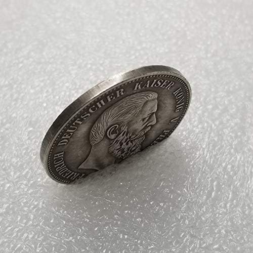 1888 Германското членка (Прусия) 5 Марки-Фридрих III Чужд Сребърен долар Антикварен #376