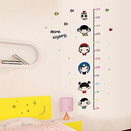 Стикер За Стена Диаграма на Растежа на Момичетата Линия на Височината на Стикер на Стената Преносимо PVC Декорация