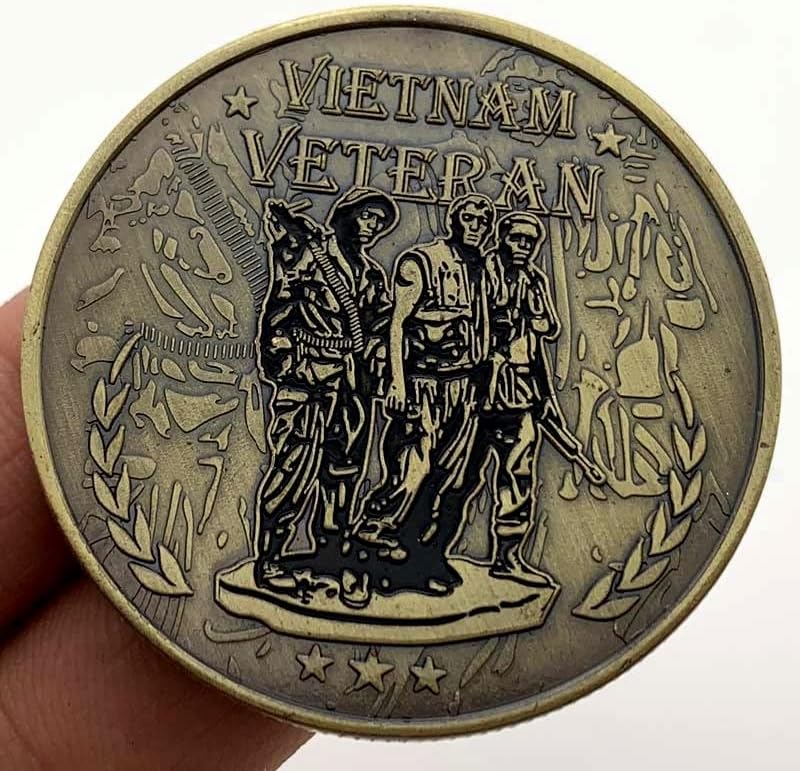 Ветеран от Виетнамската война Зелена Бронзов Медал на Американската Златна Монета на Виетнамската война Възпоменателна Монета