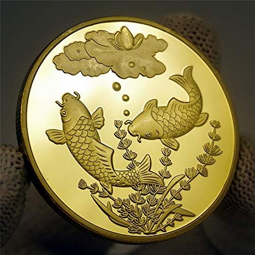 Златни Монети Китайска Риба Koi Колекция Възпоменателни монети Щастливи Златни и Сребърни Монети на Любовта, на Нова година Монети