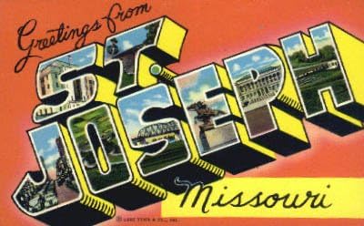 Пощенска Картичка На Сейнт Джоузеф, Мисури