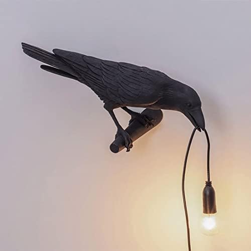 HGomx Настолна Лампа Raven, Лампа Raven, Лампа за птици, Led Лампа за птици от Смола за Спалня/Офис/Хол/Фермерска