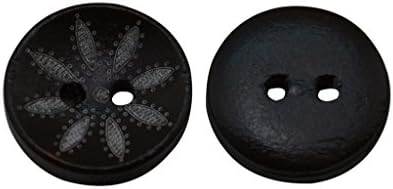 Yongshida 15 мм, Диаметър на Цветя Модел с Кръгла форма, с 4 Дупки, За Scrapbooking Шевни Ключове Дървени Копчета Опаковка от 20