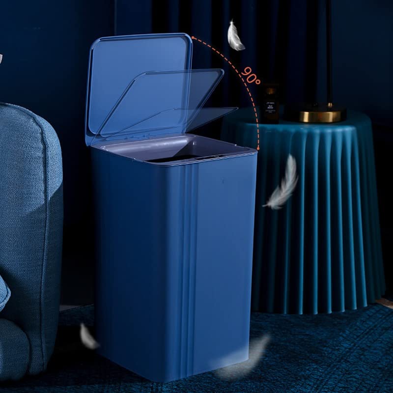 Кофа за боклук с датчик ZSEDP, кофата за Боклук, Тоалетна, Баня, Кухня, Автоматично Индукционное кофа с капак (Цвят: синьо размер: 22*22*26.5 см )