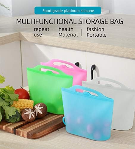 Множество чанта за съхранение от хранително-силикон, многофункционална чанта за защита на свежестта си в хладилника,