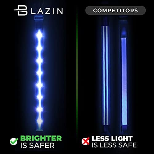 Нашийник за кучета с подсветка Blazin LED - Видимост на 1000 метра - Най-ярък за сигурност през нощта - USB