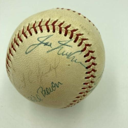 1960-те Синсинати Редс и телевизия NBC, подписано бейзболни 7 Подписи JSA COA - Бейзболни топки с автографи