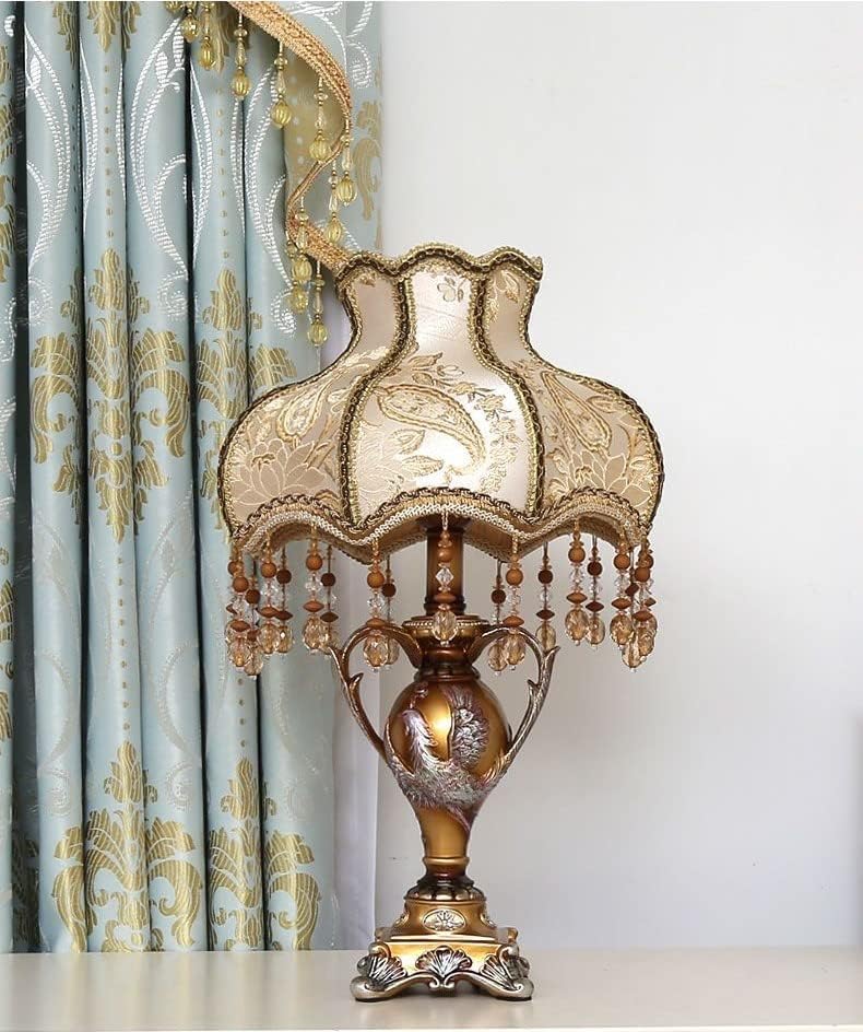 Lqiflvc 12-инчов малка настолна лампа Tiffany в бароков стил, ретро, настолна лампа, за да се учат във викториански