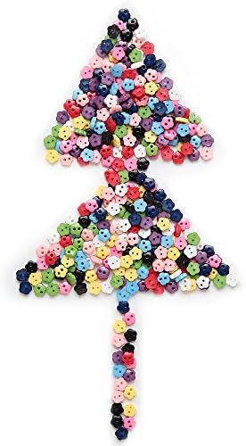 Малки Копчета от Смола Многоцветен Формата на Цвете 6 мм