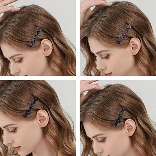 Щипки за коса от сатен-плат HJFUDFU - Плетени Щипки за коса, за жени, Щипки за Коса във формата на Блестящи