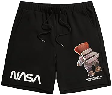 Мъжки Спортни къси Панталони GORGLITTER с Графичен Принтом и Еластичен колан на съвсем малък за отдих